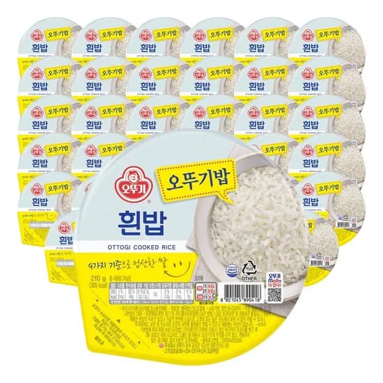 오뚜기 맛있는 오뚜기밥 210g 36개 26890원