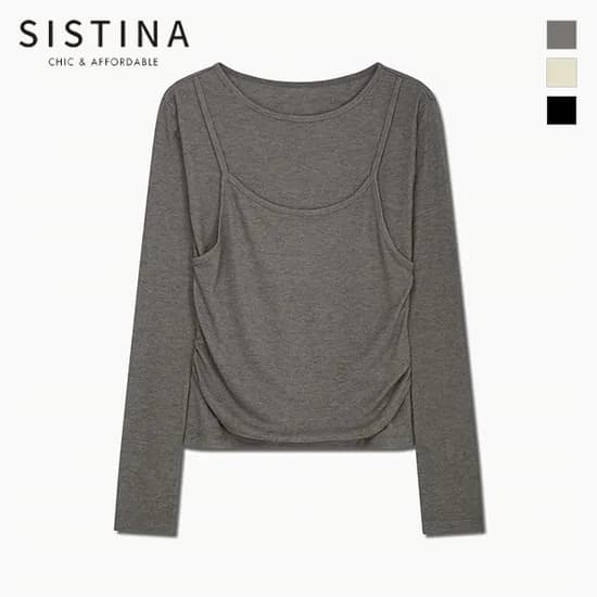 시스티나 셔링 레이어드 티셔츠 17,360원