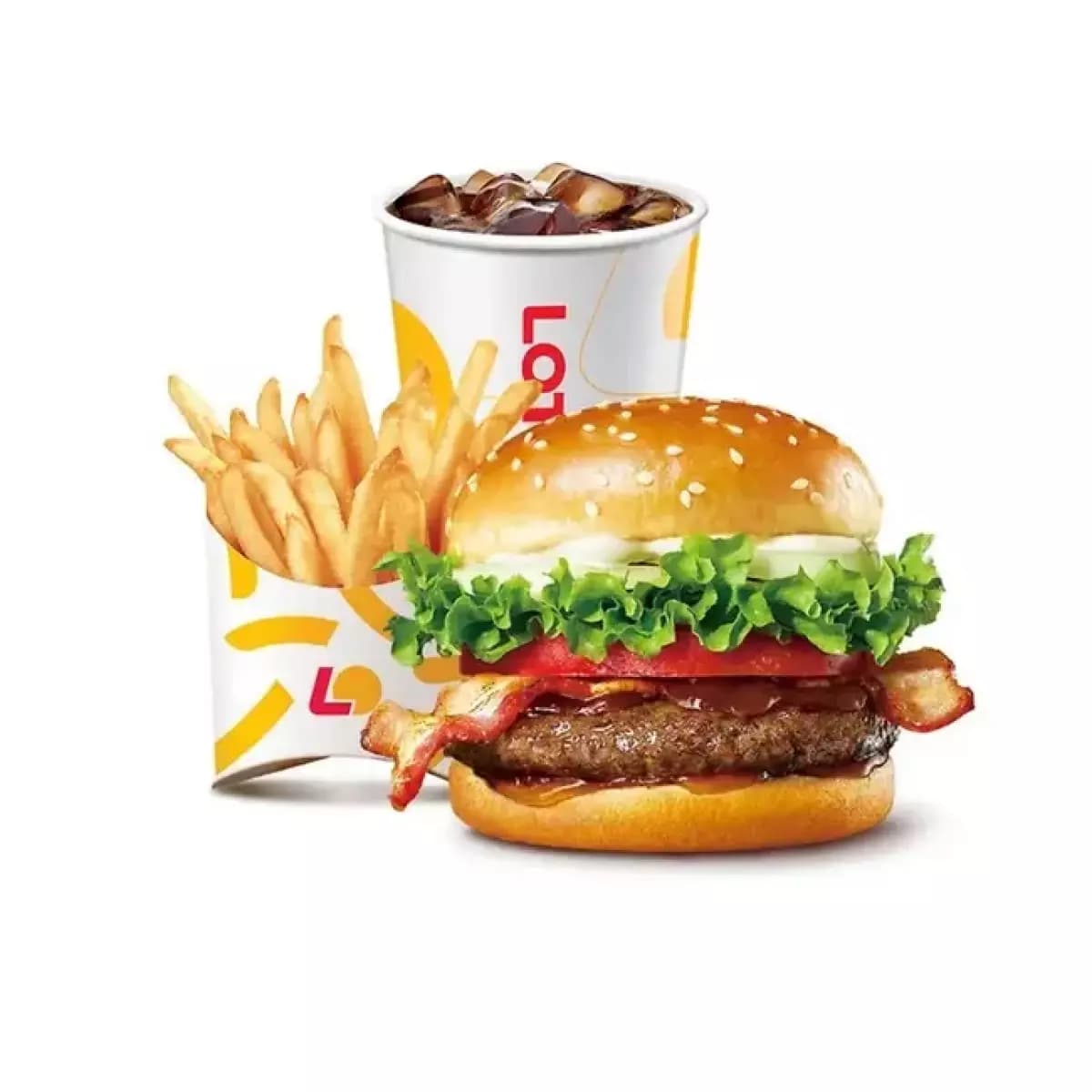 롯데리아 불고기베이컨버거 세트 6,500원