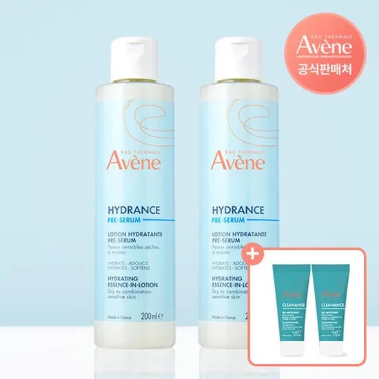 아벤느 이드랑스 에센스 인 로션 200ml 2개 + 클렌징젤 15ml 2개 23,890원