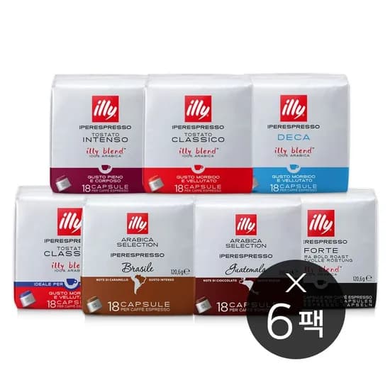 일리전용 캡슐커피 18캡슐 6팩세트 토스체감 68,930원 무배
