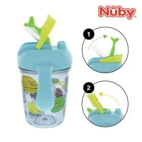 누비 2in1 유아 물병 겸 빨대컵 2개