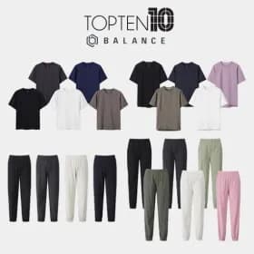 탑텐밸런스 티셔츠 8,410원 스트레치 팬츠 13,510원
