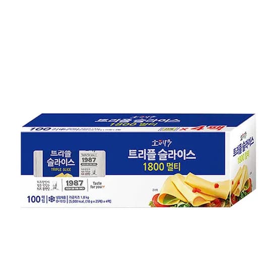 동원 소와나무 트리플 슬라이스 치즈 1.8kg (100개입) 19,900원