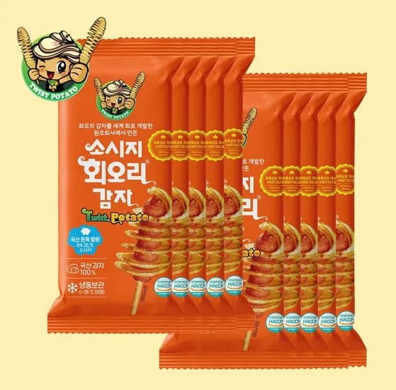 유기농감자 소시지 회오리감자 5개/10개 9,900원