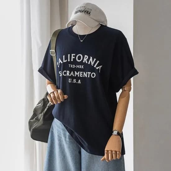 캘리 코튼 반팔 티셔츠 빅사이즈 16,490원 무배