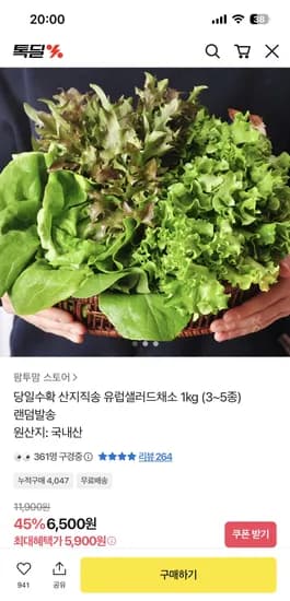 유럽샐러드채소 1kg