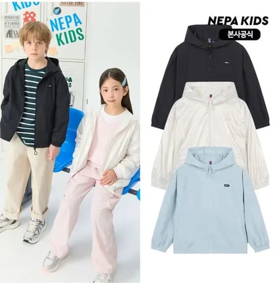 네파키즈 유아동 공용 우븐자켓