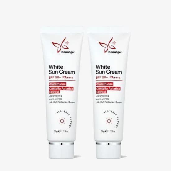 더마겐 3in1 기능성 미백 화이트선크림 50g 2개