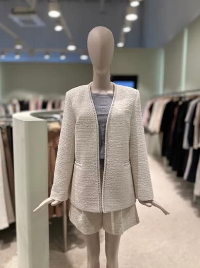 롯데김해듀엘// 듀엘 스터드 포인트 트위드 자켓 125,100원