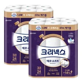 크리넥스 데코소프트 메가롤 37m 24롤 2팩 37,900