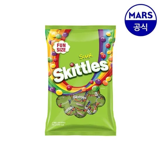 스키틀즈 사워 750g (15gX50봉지) 카드 10,370원 무배