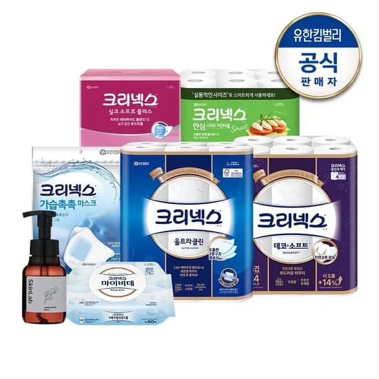크리넥스 울트라클린 25m24롤2팩 핫딜 22320원 +마이비데 증정