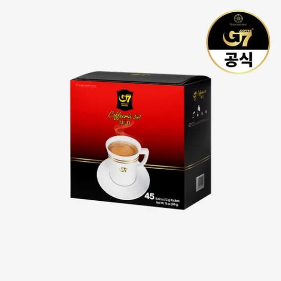 G7커피 3in1 마일드 커피믹스 45개 8,410원 무배