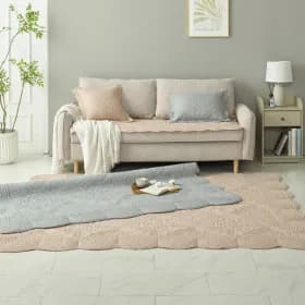 통워싱 자수 플란넬 목화솜 카페트 러그 15,740원~