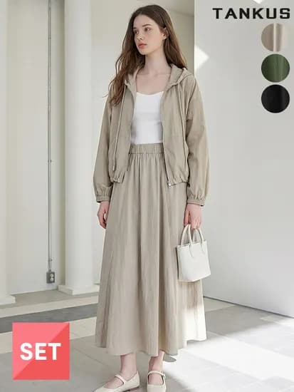 바스락 후디집업+스커트 셋업 27,500원 무배