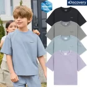 지마켓/ 디스커버리키즈 우븐 기본 스몰로고 반팔티셔츠 17,960원 2장무배
