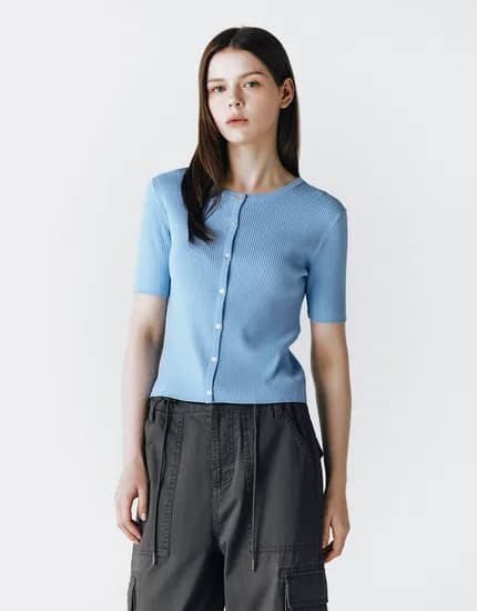 지오다노 골지 반팔 가디건 17,300원 무배