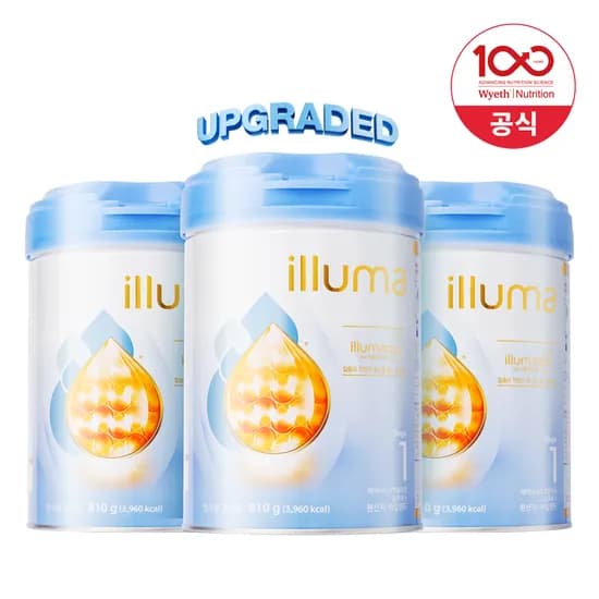 일루마 분유 810g 1~3단계 3캔 186,030원(통 62,010원)