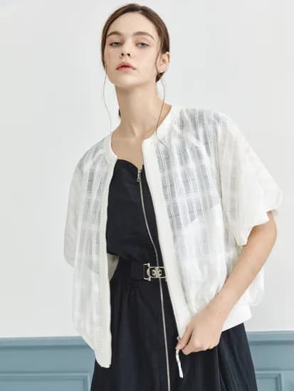 아이잗컬렉션 체크 슬리브 점퍼 203,490원