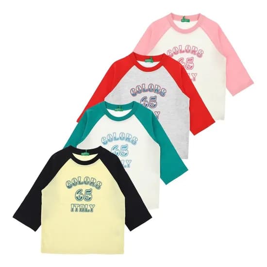 베네통키즈 7부 라그란 티셔츠 9,260원