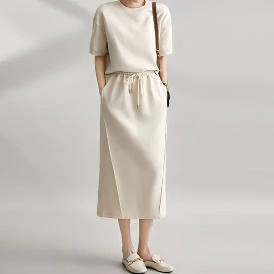 심플라운드하프티셔츠+스커트세트 34,930원 무배