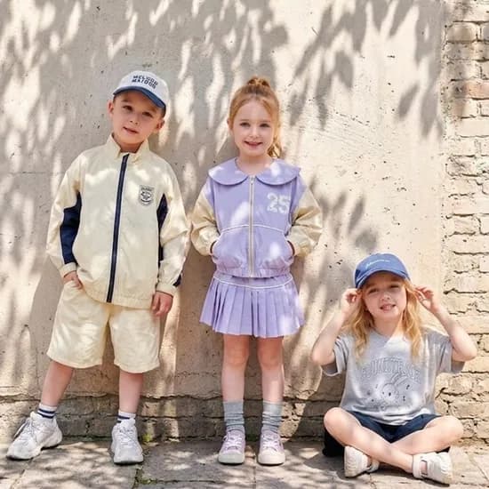 월튼 키즈 토마토스트라이프상하복 9410원 유배