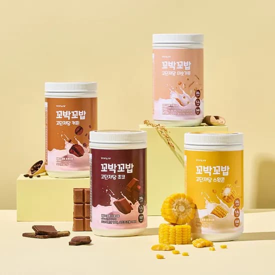 꼬박꼬밥 고단저당 단백질 쉐이크 400g 2통