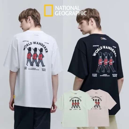 롯데백화점/ 원단좋은 남편과 커플룩! 내셔널지오그래픽 반팔티셔츠 33,330원 무배