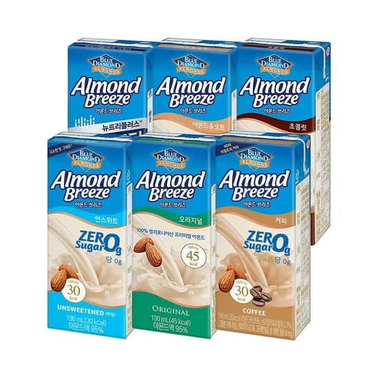 매일 아몬드브리즈5종 오리지널 190ml 24개입 12,690원