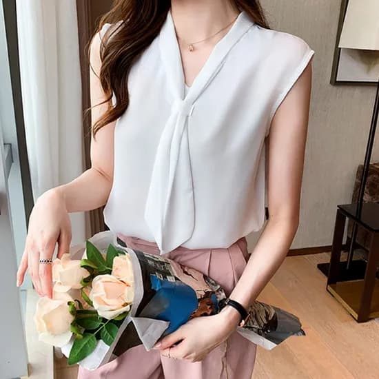 KARRA 타이스카프슬리브리스블라우스 77까지 17,550원