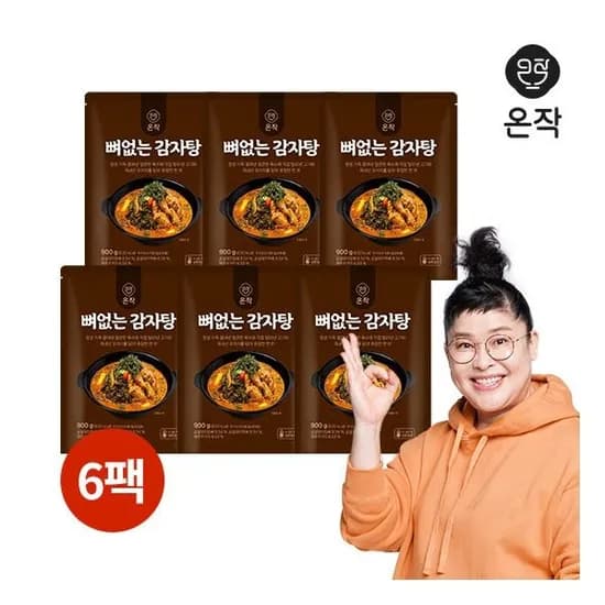 온작 뼈 없는 감자탕900g 6팩 38,180원