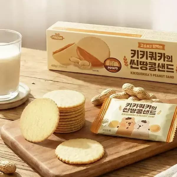 티쇼페 키키쿼카 땅콩샌드 땅콩초코롤 2종