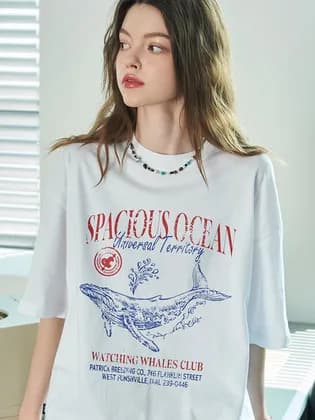 꼼파뇨 오션 웨일 반팔티 18,533원