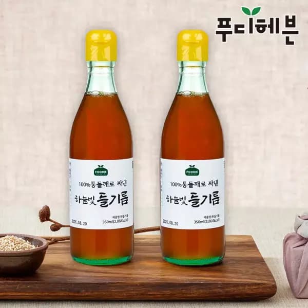 100%통들깨 들기름 350ml+350ml 10,500원