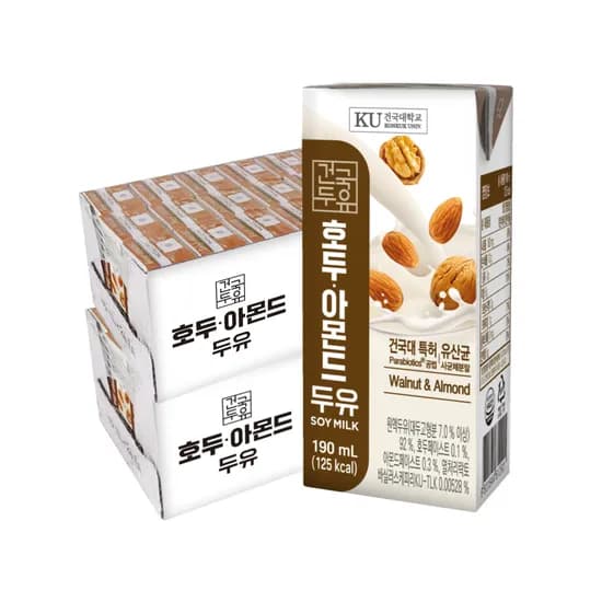 건국유업 호두아몬드두유 190ml 48팩 18900원 무료배송