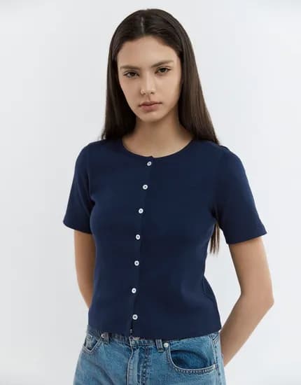 지오다노 골지 반팔가디건 19,300원 무배