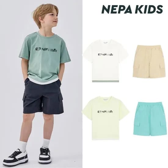 네파키즈 이슬로 걸스 크롭티셔 2개세트 16,300원