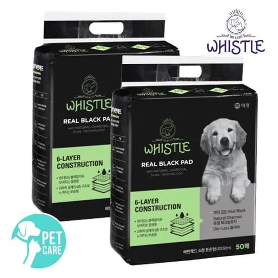 휘슬 리얼 블랙 배변패드 50매*2개 소형 19,370원