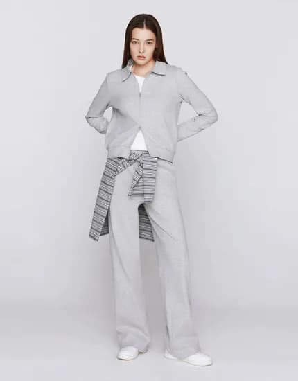 소프트 립 와이드 밴딩 팬츠