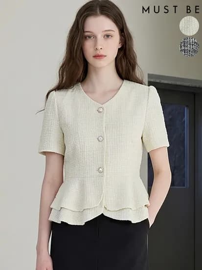 퍼프 반팔 트위드자켓 20,980원 무배