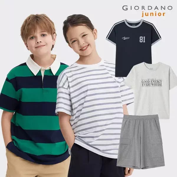 지오다노주니어 데일리 반팔티 등 6,240원~