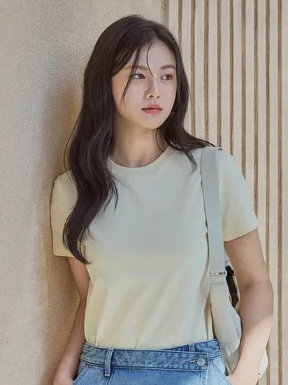 탑텐 쿨 코튼 크루텍 반팔티 15,900원