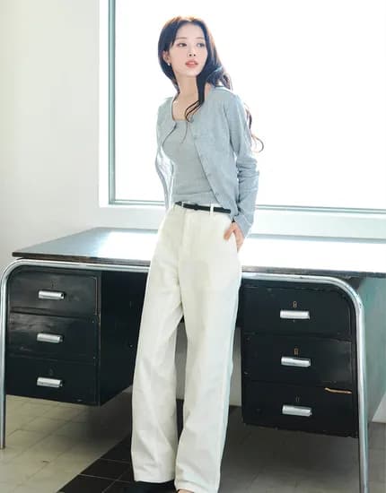 코튼 스트레이트 팬츠 23,800원 무배