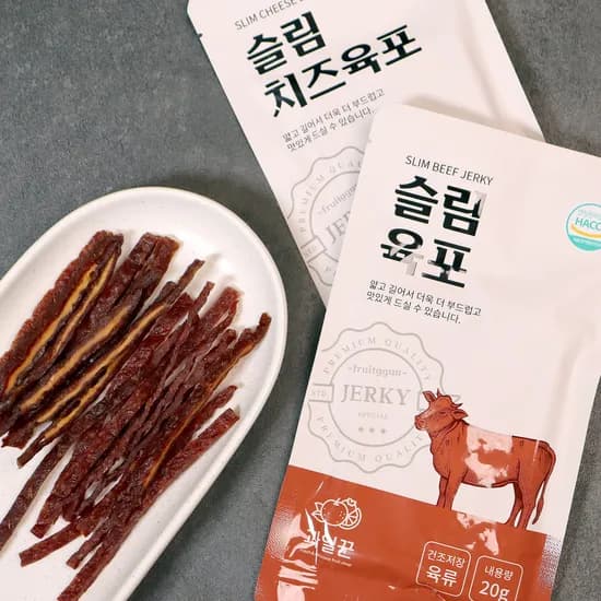 과일꾼 슬림 소고기/소고기치즈 육포 20g 890원