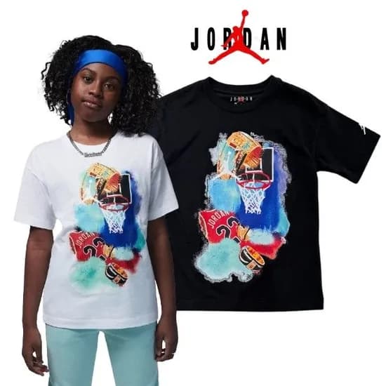 나이키 조던 베스킷 풀사이드 반팔티 키즈 주니어