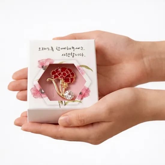 카네이션 브로치