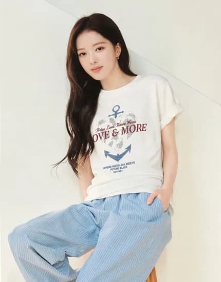 지오다노 그래픽 반팔 티셔츠 2장