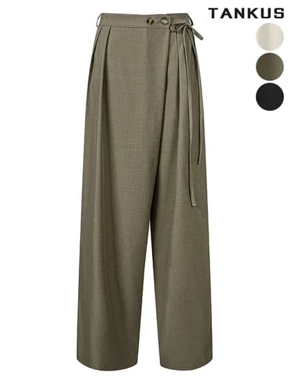 55~77 핀턱 와이드 랩 벨트 슬랙스 24,900원 무배