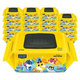 슈퍼대디 물티슈 아기상어 옐로우 70평량 20팩 20,960원 무배